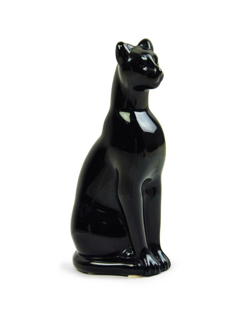 BACCARAT BLACK CRYSTAL FIGURINE CAT (1 of 7)