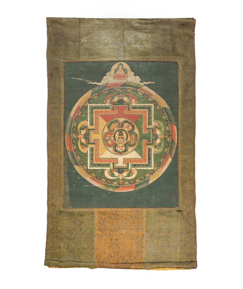 17TH CENTURY TIBETAN MANDALA THANGKA (1 of 11)
