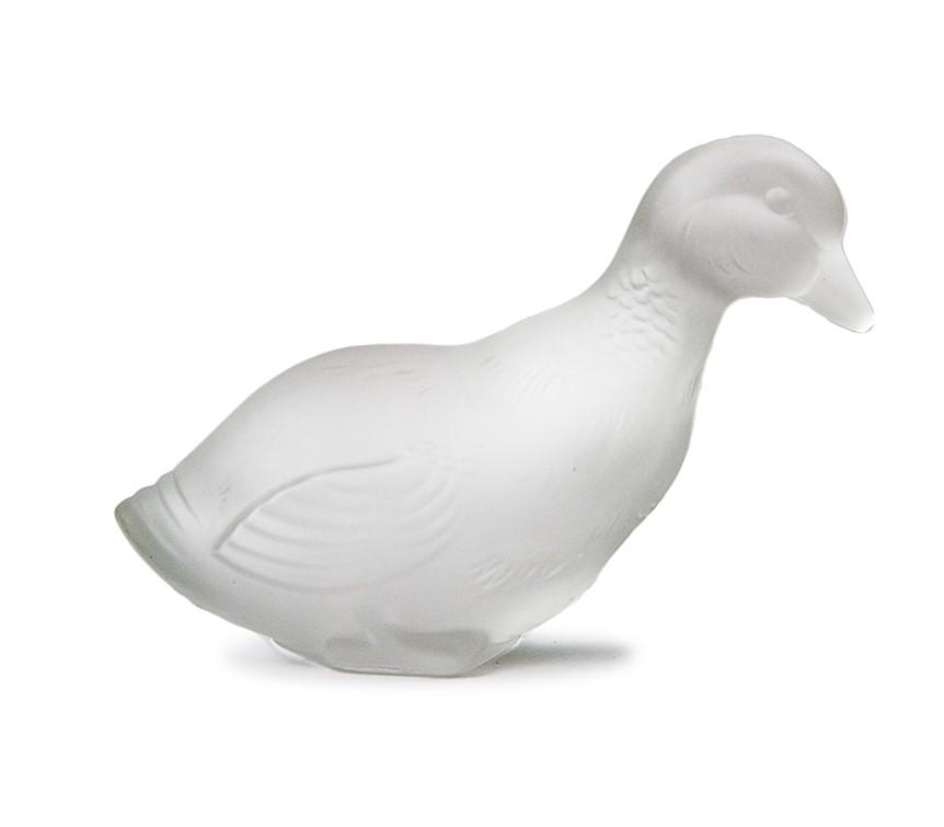 BACCARAT CRYSTAL DUCK FIGURE: H:3in(7.6cm) W:4.5in(11.4cm)