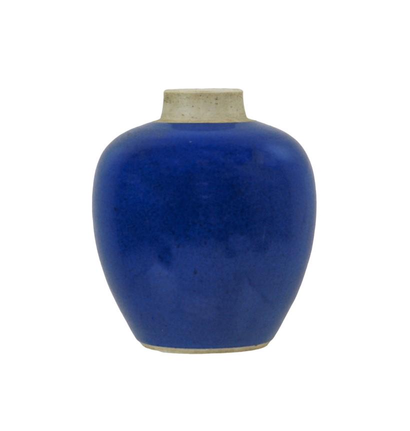 CHINESE BLUE GLAZED JAR (1 of 3)