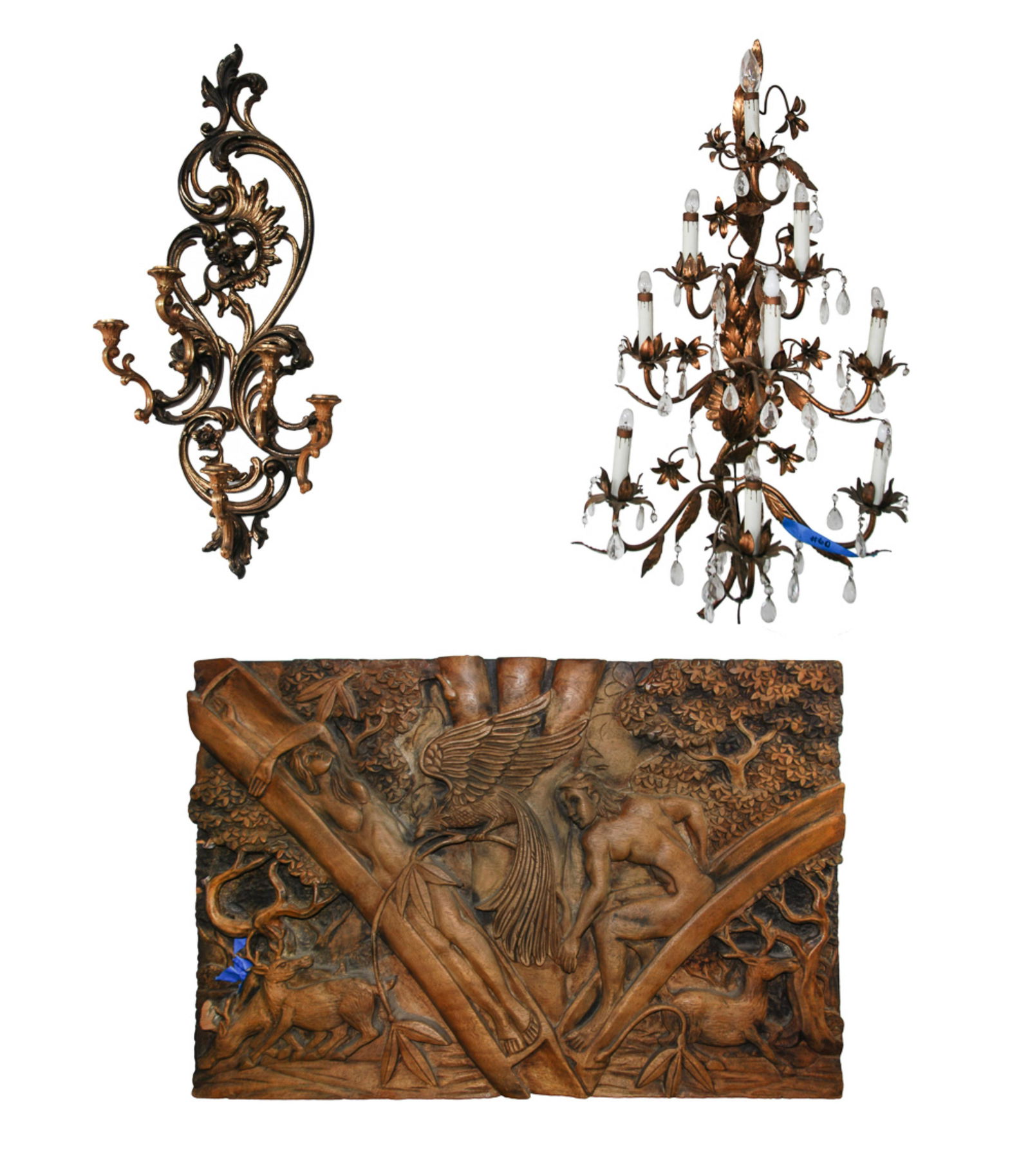 MISC. GROUP WALL HANGINGS AND LAMP (1 of 10)