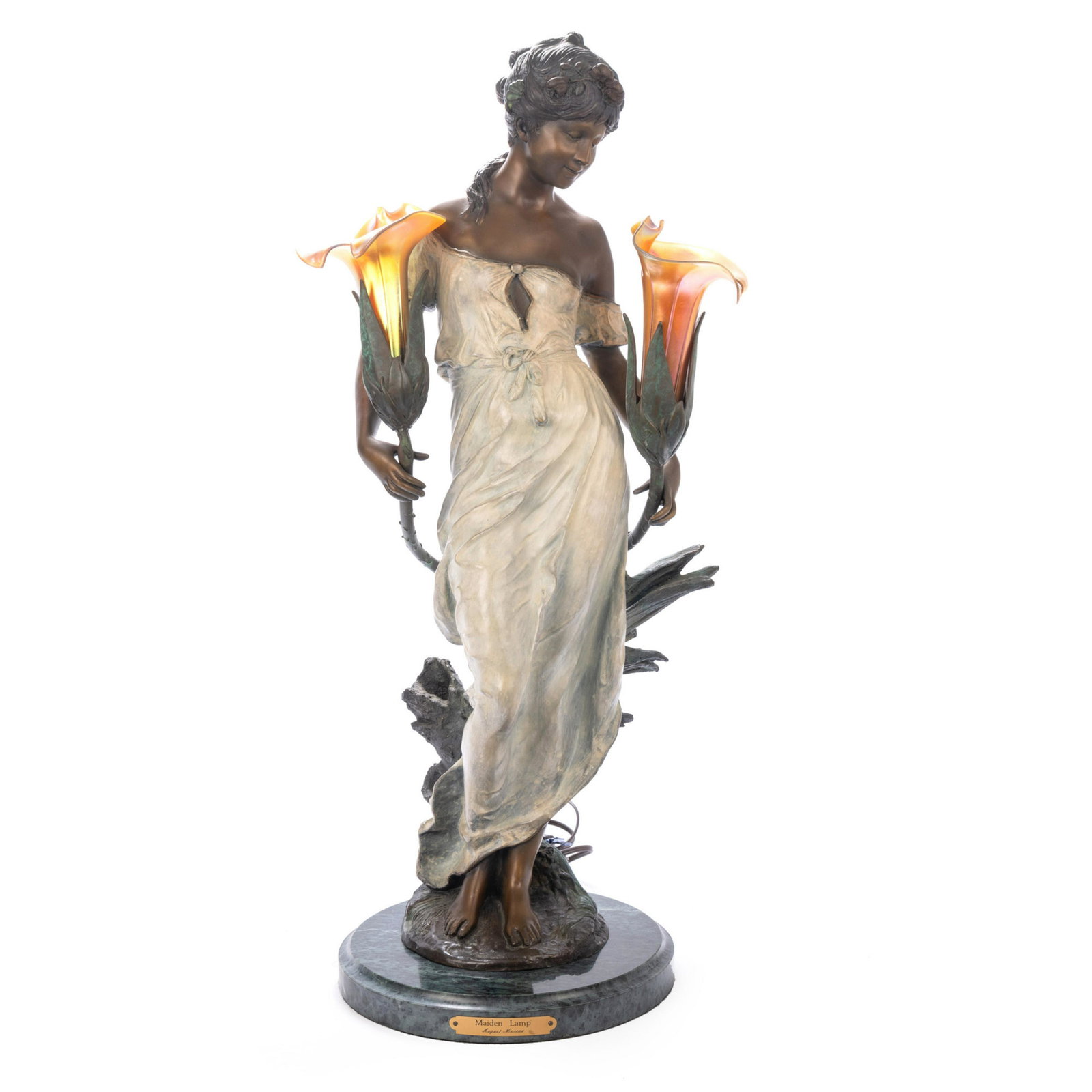 AUGUSTE MOREAU MAIDEN TABLE LAMP TWO LIGHTS (1 of 14)