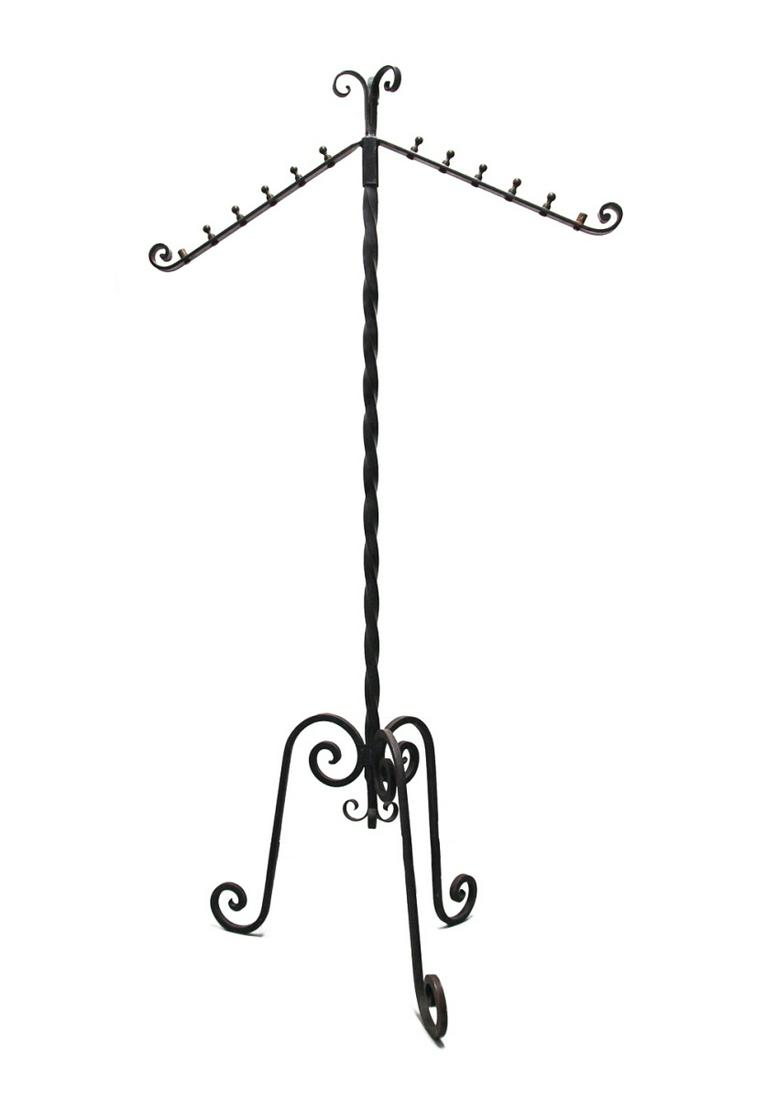 Iron Clothing Rack, Mexico: Iron Clothing Rack, Mexico H:59in(149.8cm) W:30.5in(77.4cm)