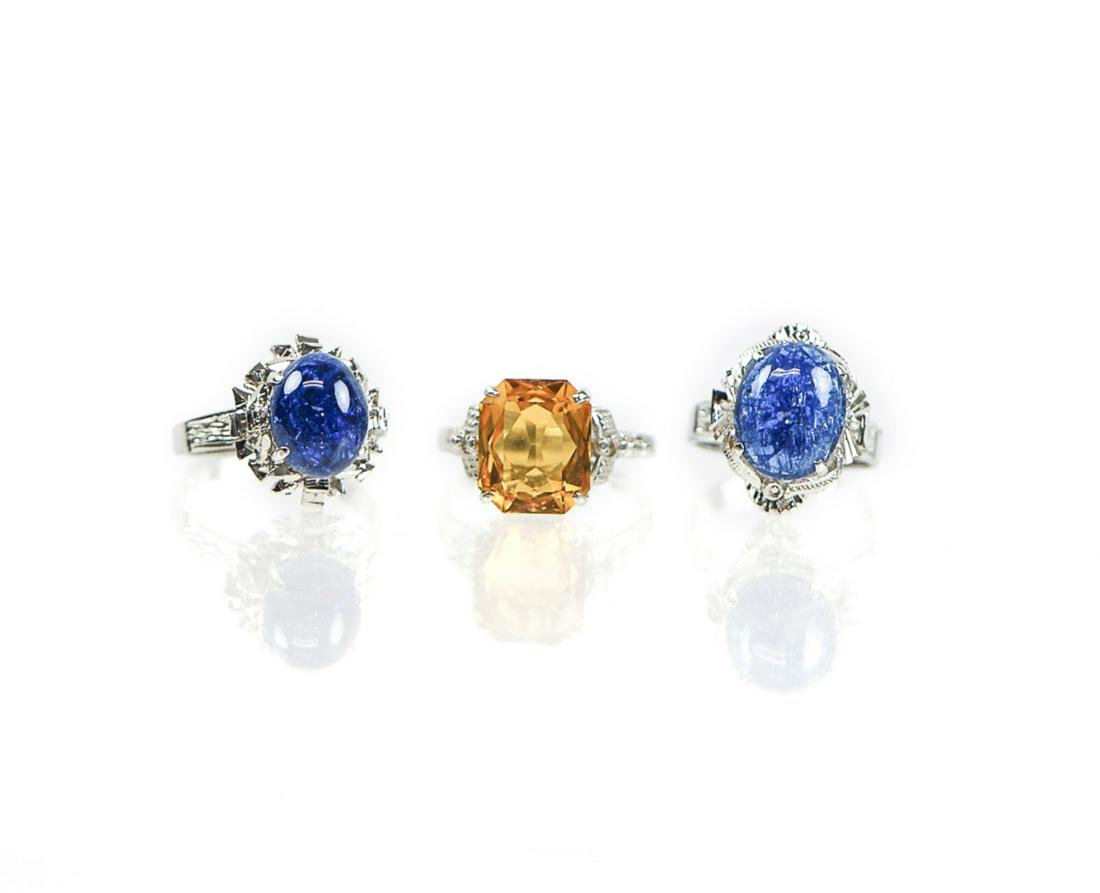 Group of Three Crystal And Star Sapphire Rings (1 of 13)