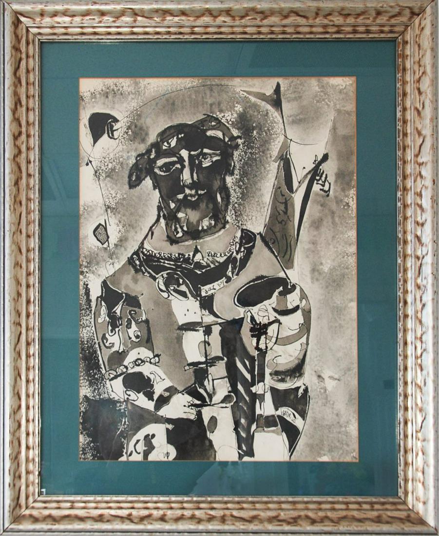 Framed Ink On Paper "figure" (1 of 4)