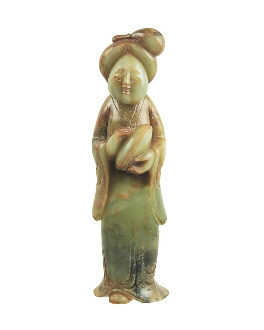 Jade Carved Tang Dynasty Style Female Figure (1 of 5)