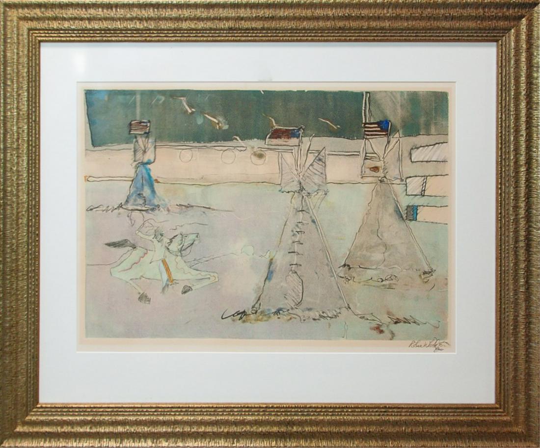 Randy Lee White 1951Pictorial Battle Work on Paper (1 of 2)