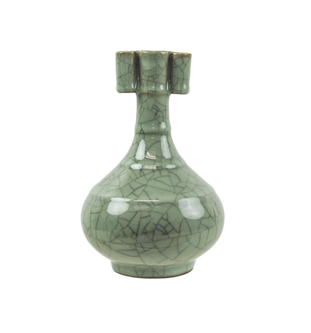 Chinese Celadon Crackle Glazed Arrow Vase (1 of 3)