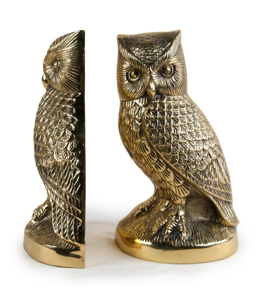 METAL OWL BOOKENDS (1 of 1)