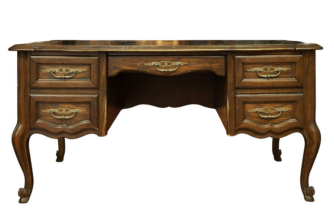 "SLIGH" LEATHER TOP DESK (1 of 3)