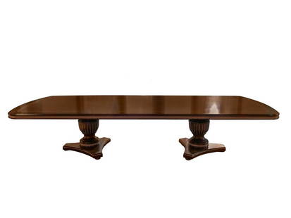 LARGE DINING ROOM/ MEETING ROOM TABLE: H:30in(76.2cm) L:144in(365.7cm) D:59in(149.8cm)