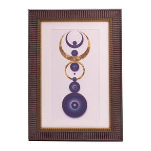 FRAMED ART "CIRCLES I" ACP 1/10 ALFONSO C. 2014: H:26.5in(67.3cm) W:18.5in(46.9cm)