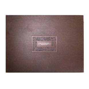 Franklin Mint Gold Medal Portfolio of Western Art: Portfolio Of 10 Western Art By Franklin Mint With a Sampling of Signed Fine Art Lithographs from Various Artists. The Portfolio Measures 34 1/2" x 25 1/2" x 2
