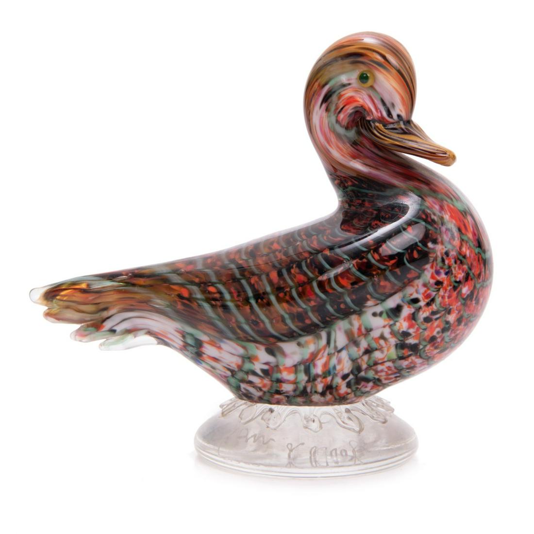 L A TOUR D'ARGENT PARIS Murano Glass Duck Figurine (1 of 6)