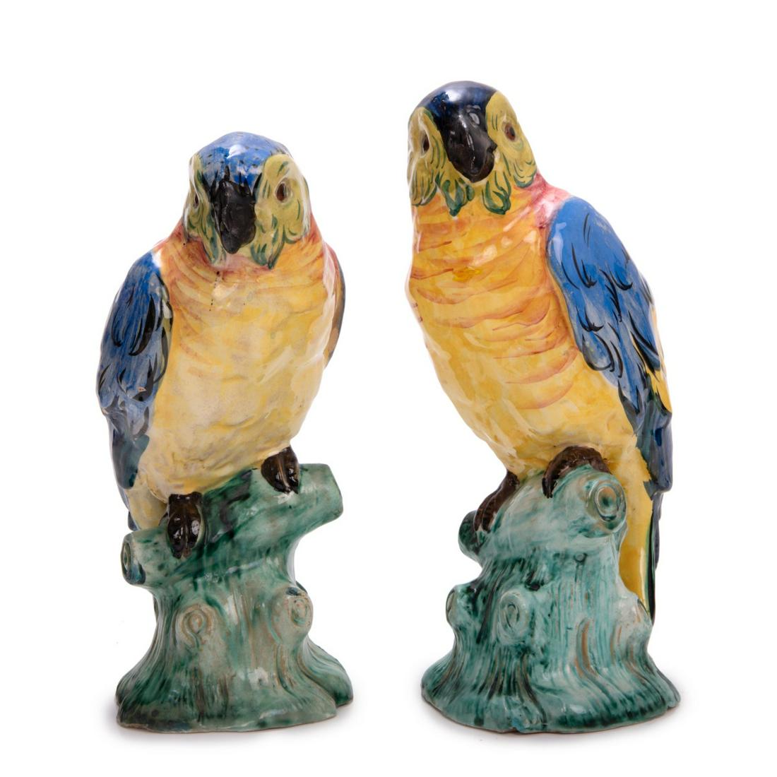 TWO ITALIAN PORCELAIN PARROT (1 of 6)
