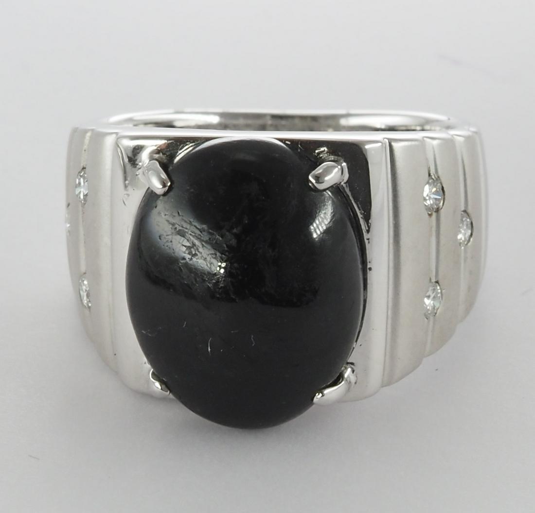Black jade and diamond ring (1 of 5)