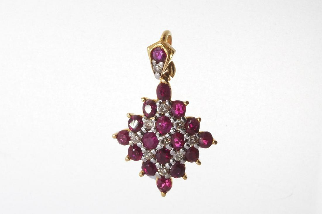 Lab stone ruby pendant (1 of 5)
