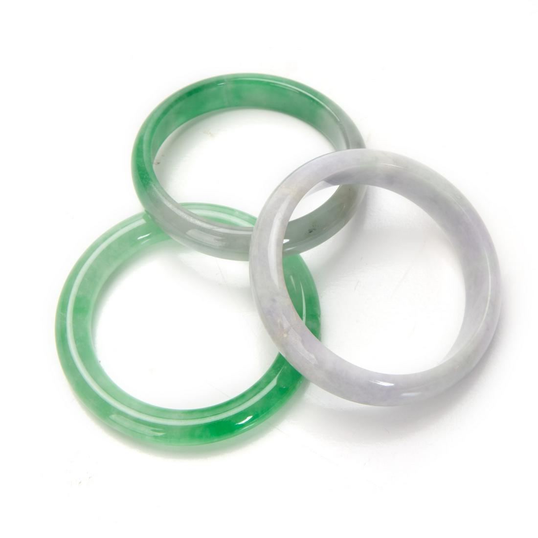 JADE BANGLE TRIO (one certified) (1 of 6)