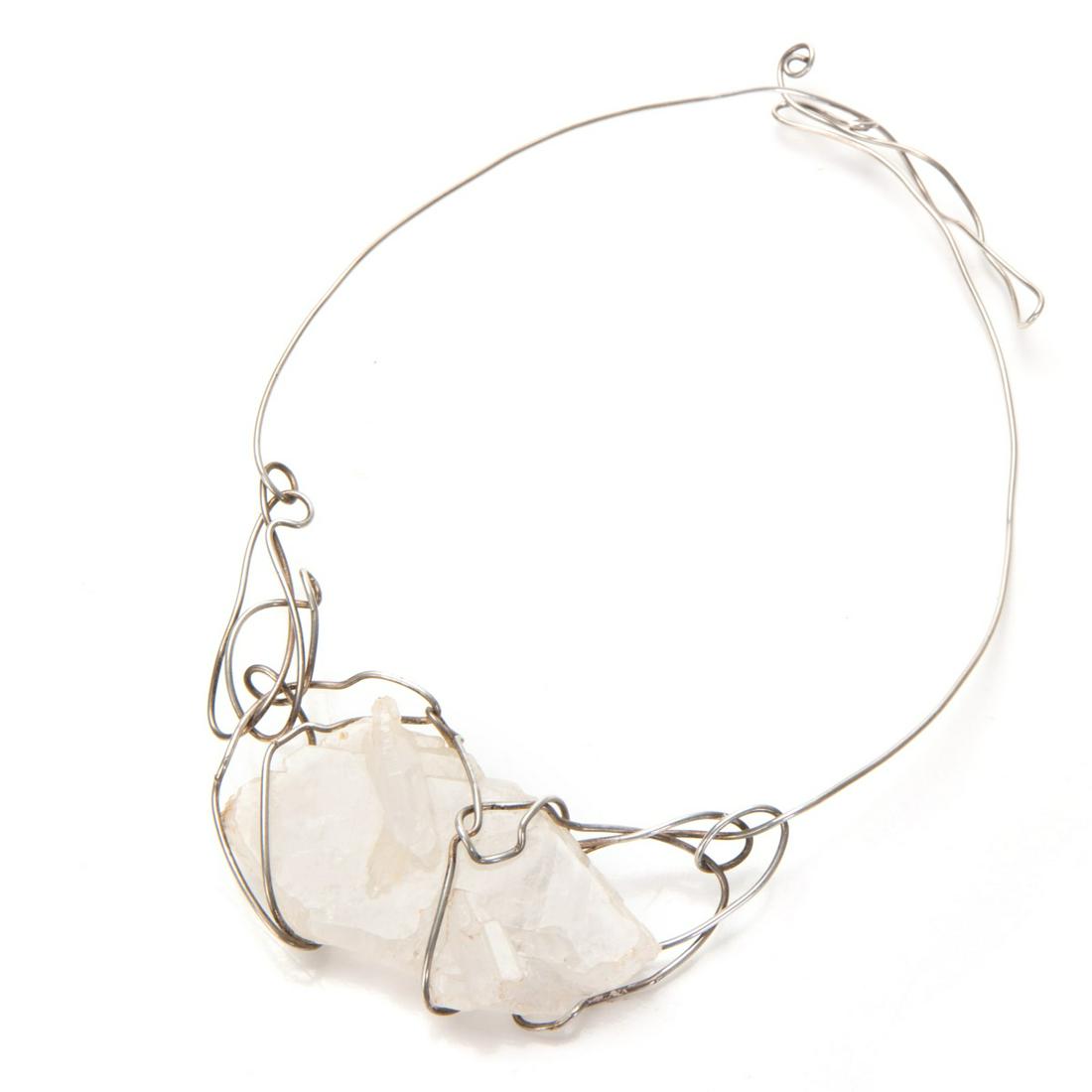 SILVER AND CRYSTAL NECKLACE BY KAZUKO OSHIMA (1 of 6)