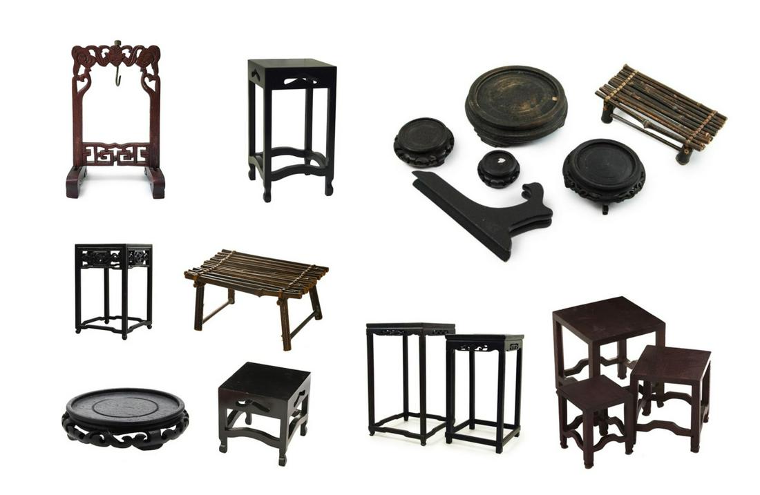 SEVENTEEN WOOD PLANT STANDS / VASE BASES (1 of 20)