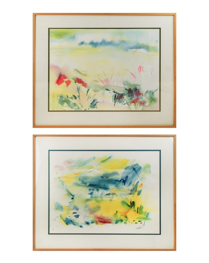TWO JACQUELINE BALOGH WATERCOLOR PAINTINGS (1 of 7)