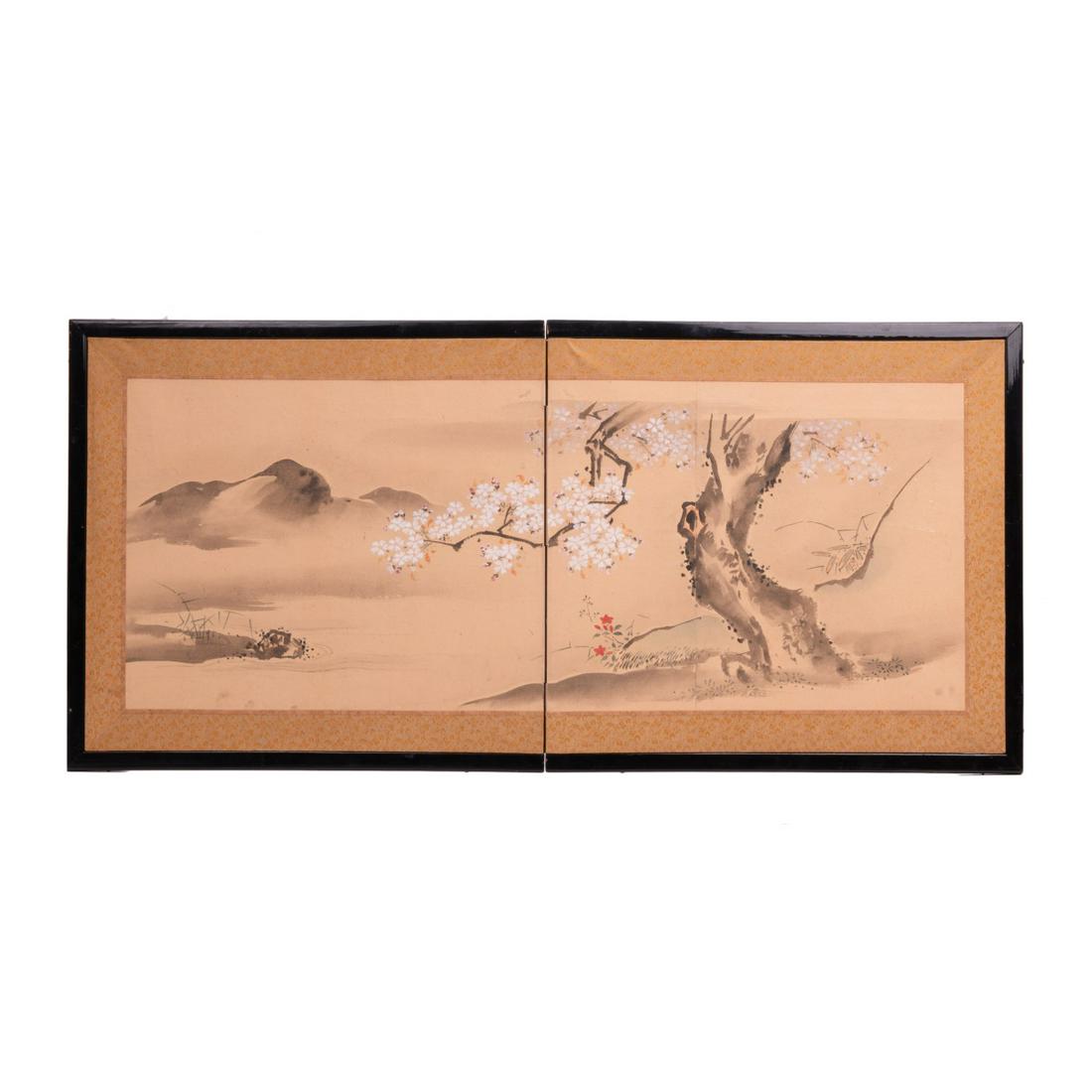 CHINESE TWO PANNEL TABLE SCREEN (1 of 6)