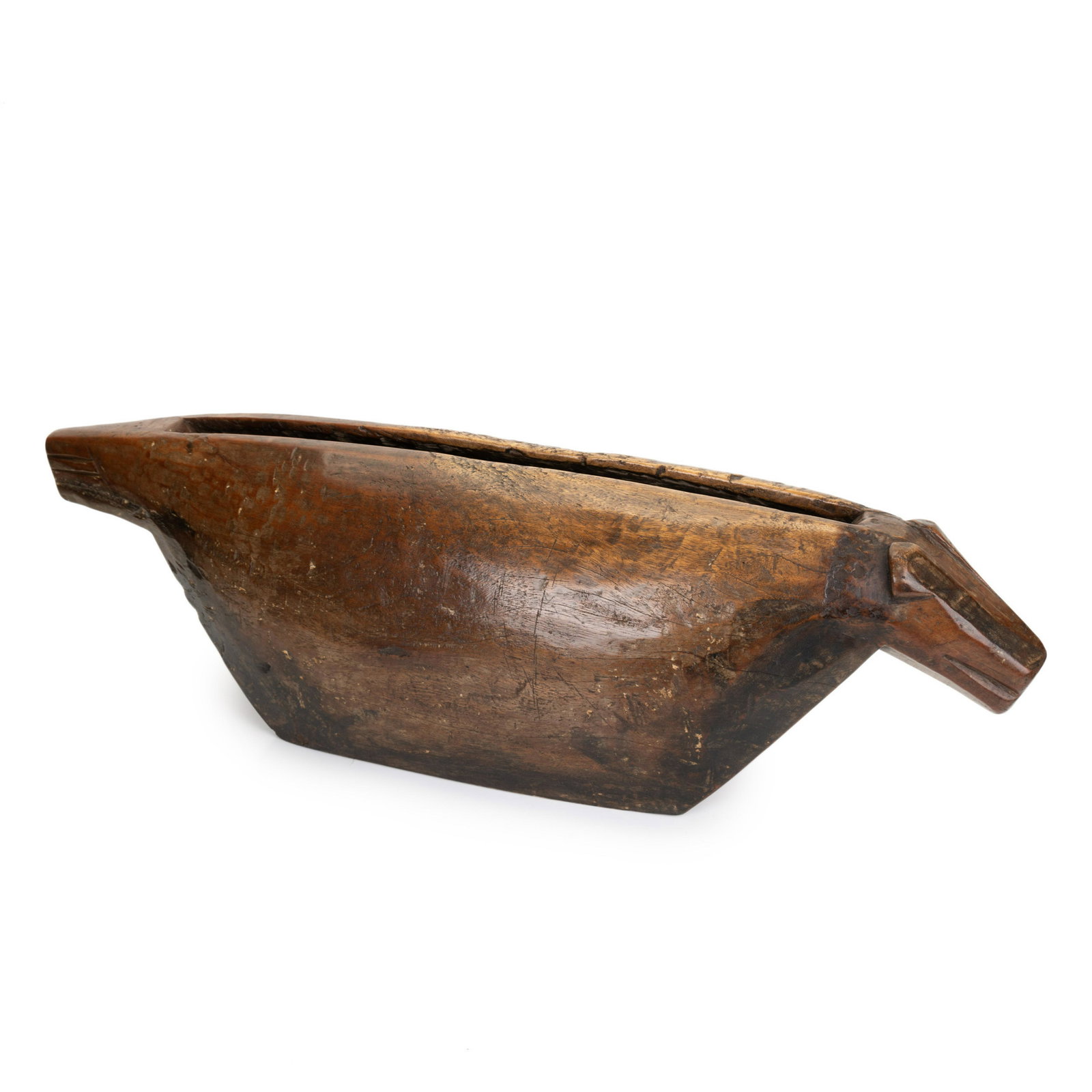 AFRICAN ANIMAL FORM WOOD WATER VESSEL (1 of 6)