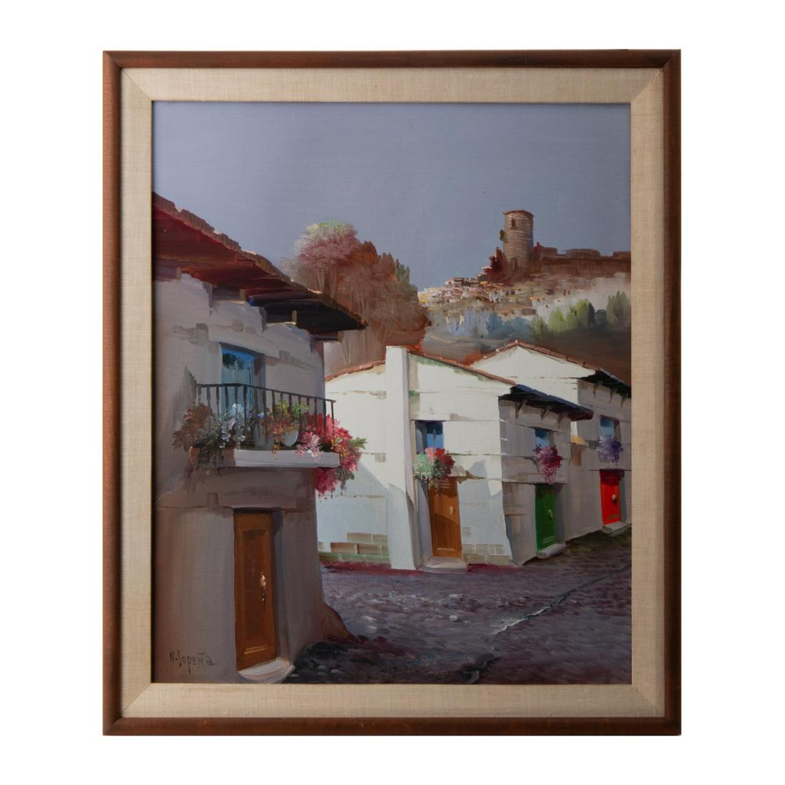 H SOPENA OIL PAINTING ON CANVAS, A TYPICAL SPANISH (1 of 6)