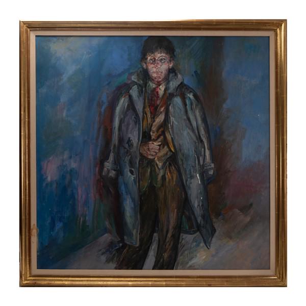 JOYCE TREIMAN OIL ON CANVAS "BOY IN BLUE" (1 of 5)