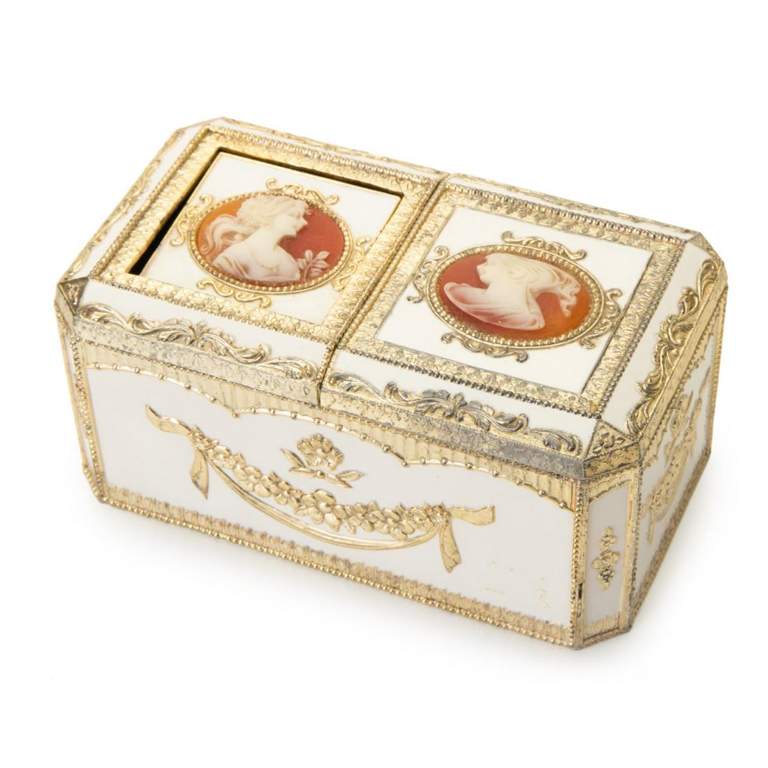 CAMEO MUSIC BOX: 2.75in(6.9cm) X 6in(15.2cm)