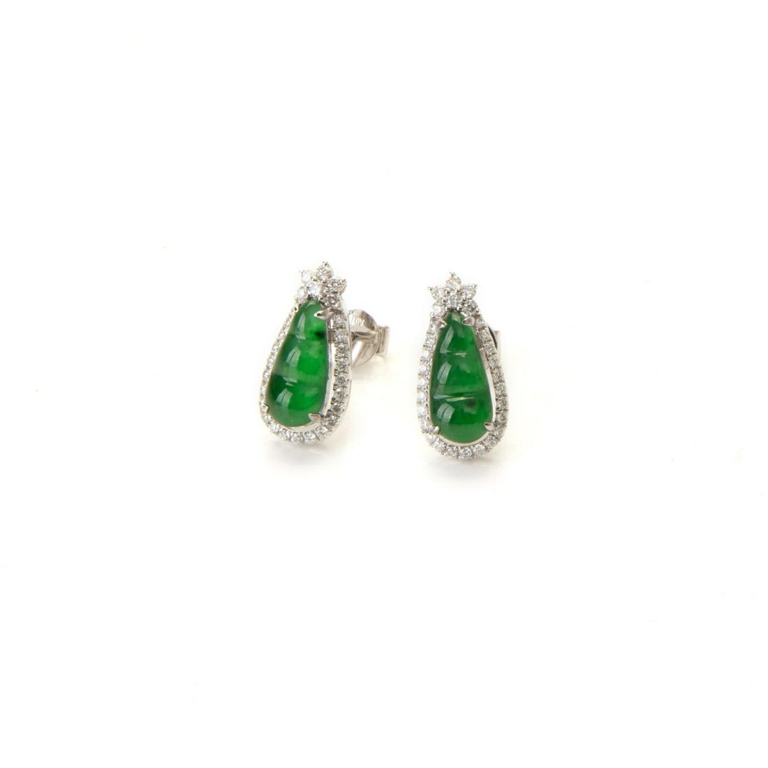 CERTIFIED JADE DIAMOND EARRINGS (1 of 6)