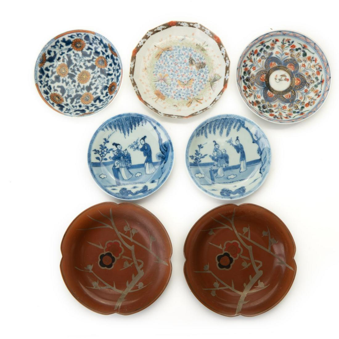GROUP 7 PORCELAIN AND LACQUER DISHES (1 of 6)