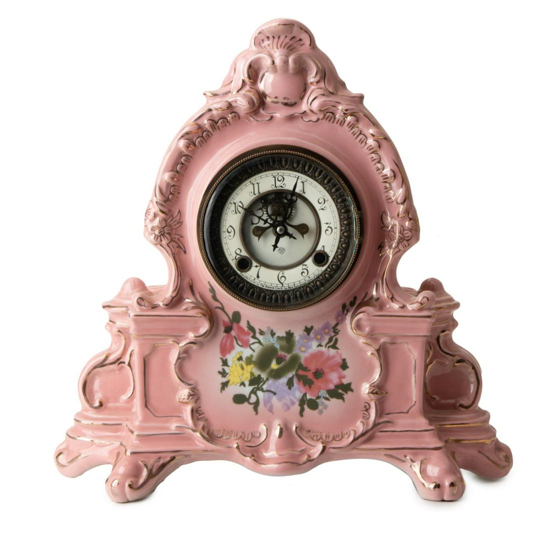 ANSONIA CLOCK PORCELAIN MANTLE CLOCK (1 of 6)