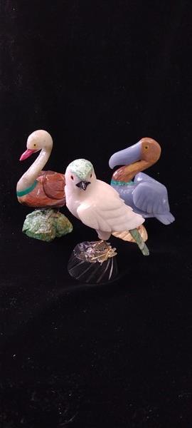 HARD STONE BIRD TRIO (1 of 6)