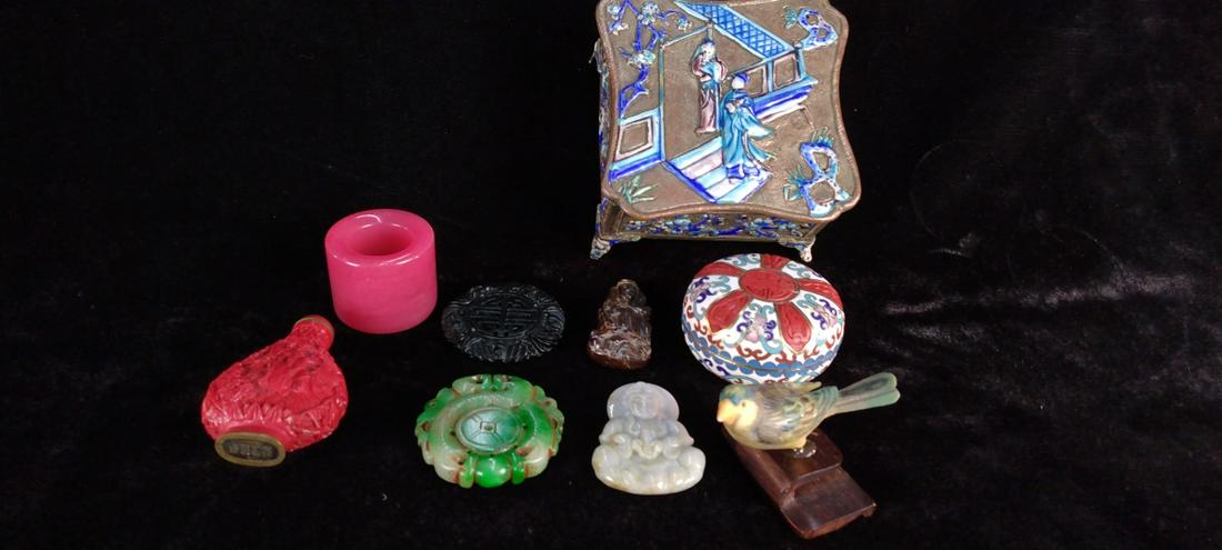 CHINESE STONE ENAMEL GROUP (1 of 7)