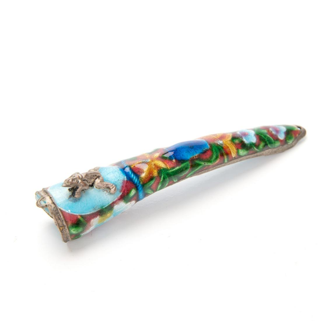 CHINESE ENAMELED NAIL GUARD (1 of 6)