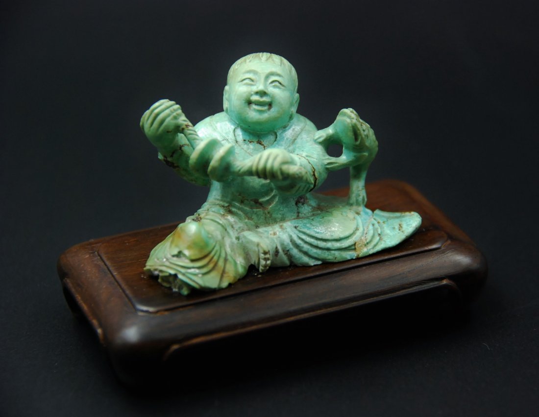 QING DYNASTY LIUHAICHAN TURQUOISE FIRGUNE (1 of 6)