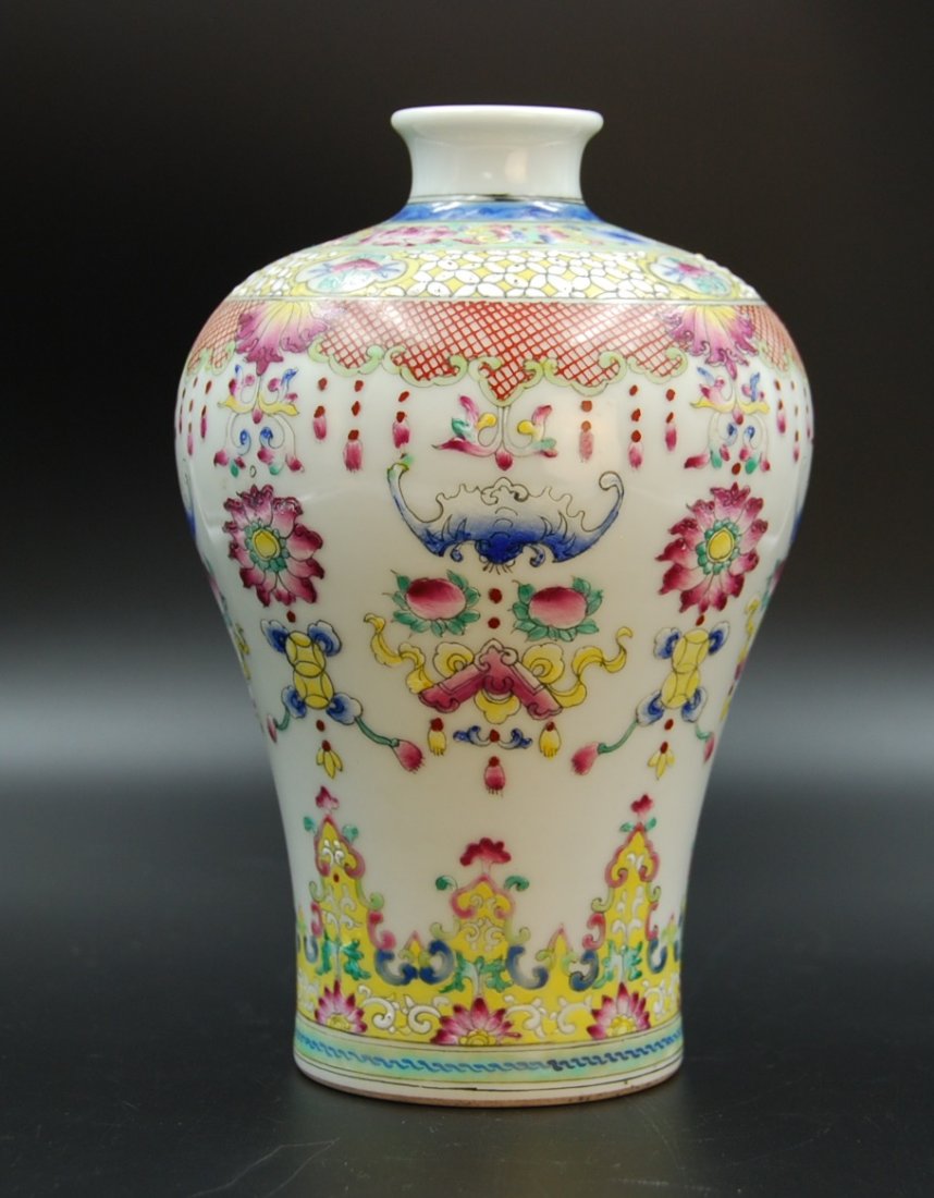 FAMILLE ROSE MEIPING VASE (1 of 2)