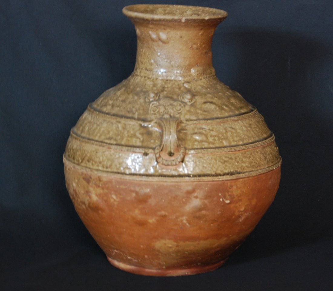 DOUBLE-HANDLED CERAMIC JAR (1 of 3)