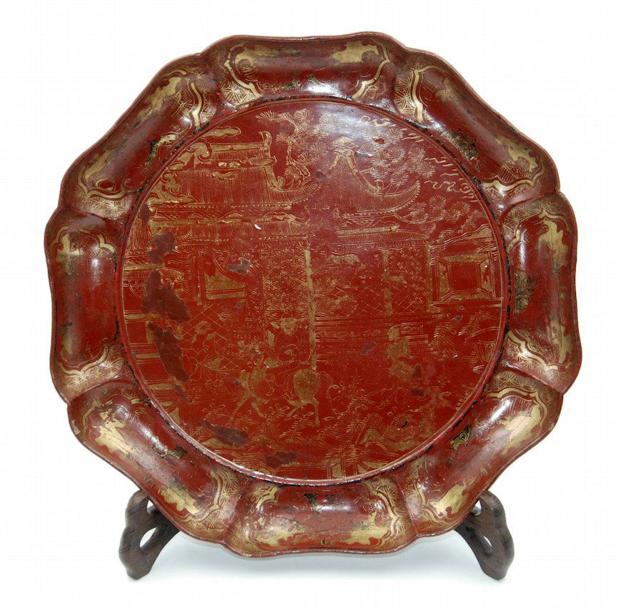 QING DYNASTY PAINTED PLATE (1 of 5)