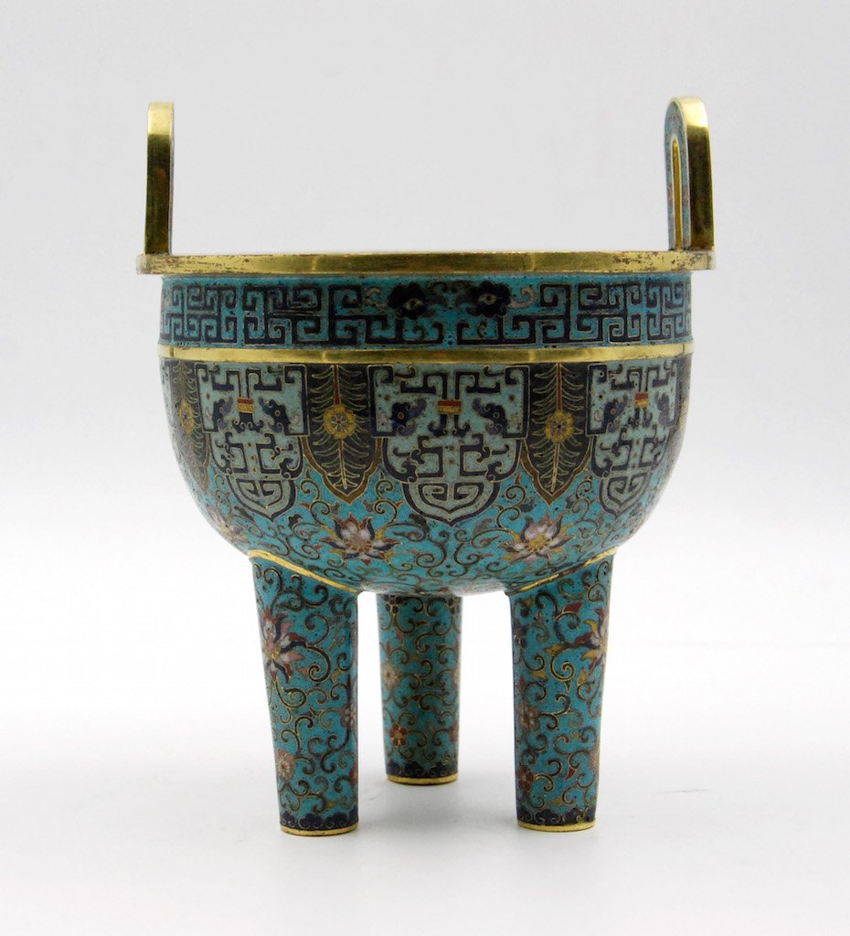 TRIPOD CLOISONNE INCENSE BURNER (1 of 4)