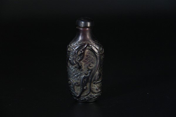 RUBY RED GLASS SNUFF BOTTLE (1 of 1)