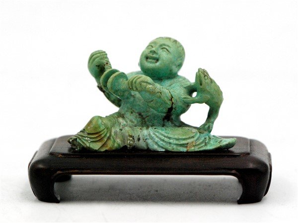 QING DYNASTY LIUHAICHAN TURQUOISE FIRGUNE (1 of 2)