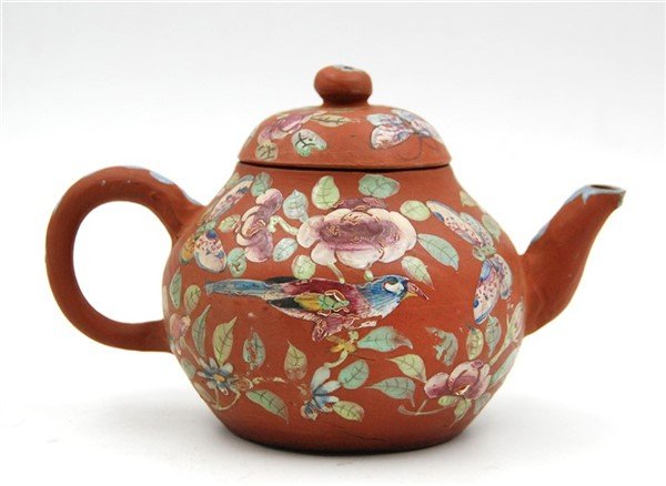 PAINTED CLAY TEAPOT (1 of 4)