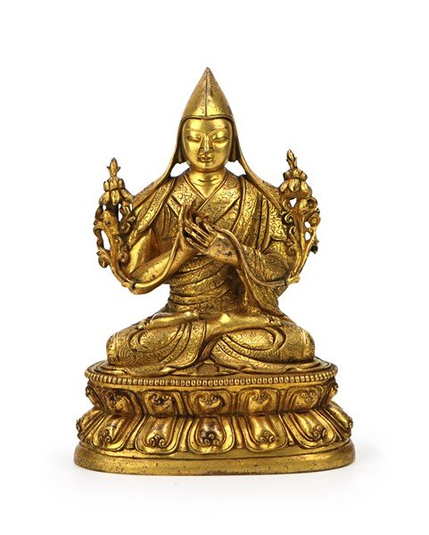 GILT BRONZE TIBETAN BUDDHA (1 of 4)