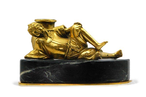 BRONZE MARBLE INKWELL (1 of 4)