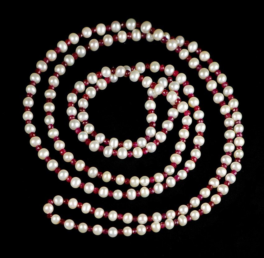 PEARL RUBY NECKLACE (1 of 2)