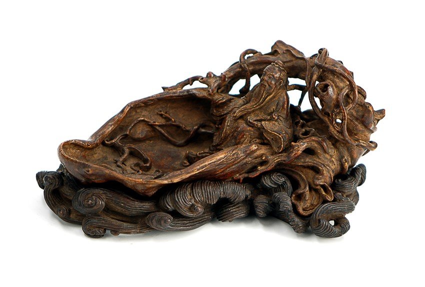 Agarwood (Chen Xiang)  CARVED LIBATION CUP (1 of 4)