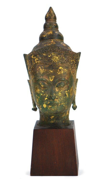 GILDED MOUNTED BUDDHA HEAD (1 of 3)