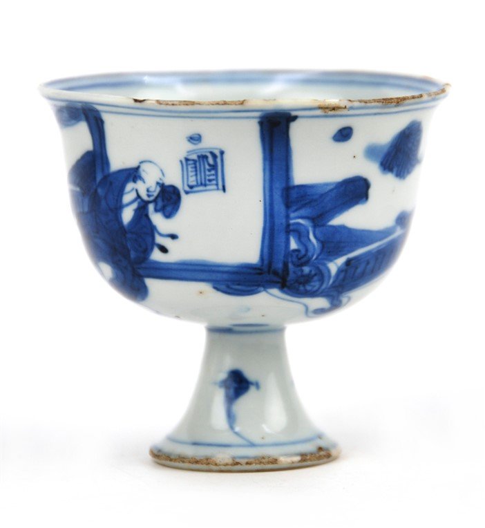 MING DYNASTY (1368-1644? FOOTED CUP (1 of 4)